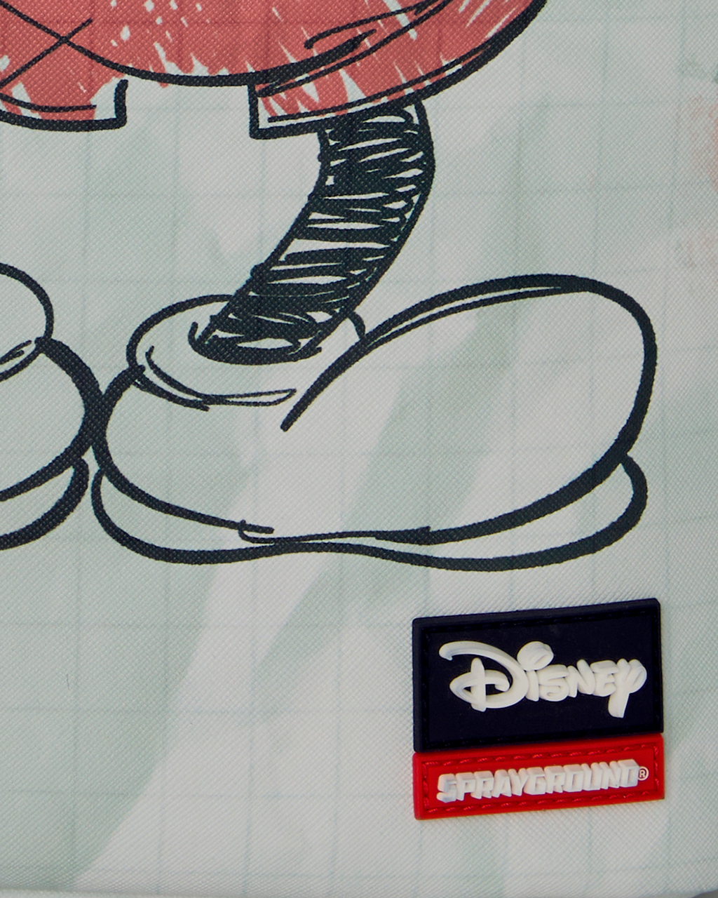 Mickey Mouse sketch mini backpack corner with Disney and brand logo patches