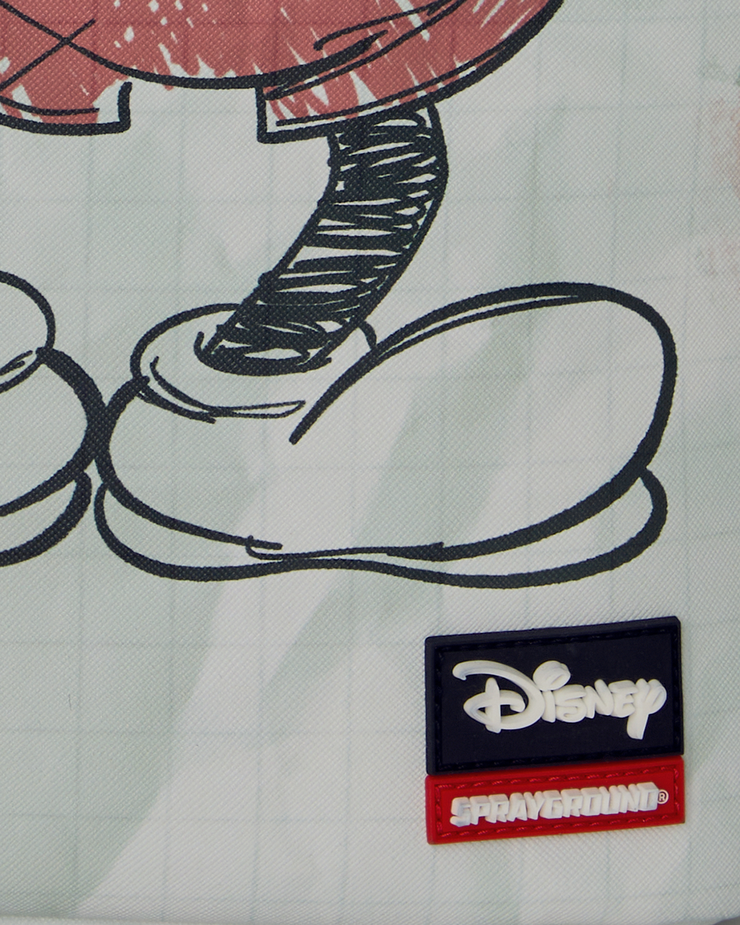 Mickey Mouse sketch mini backpack corner with Disney and brand logo patches