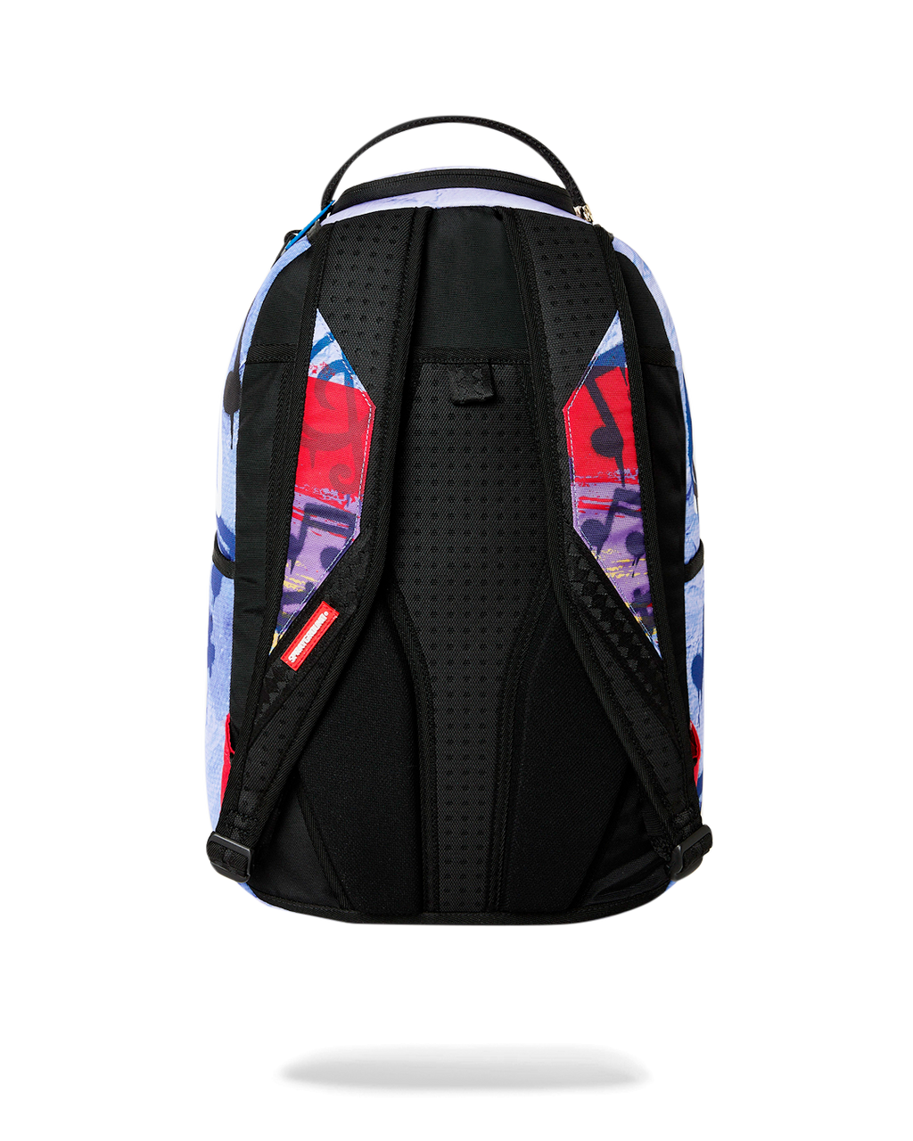 Kids backpack with black padded back panel and adjustable shoulder straps