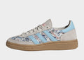 Kids' adidas Spezial sneakers in off-white suede with blue floral side stripes