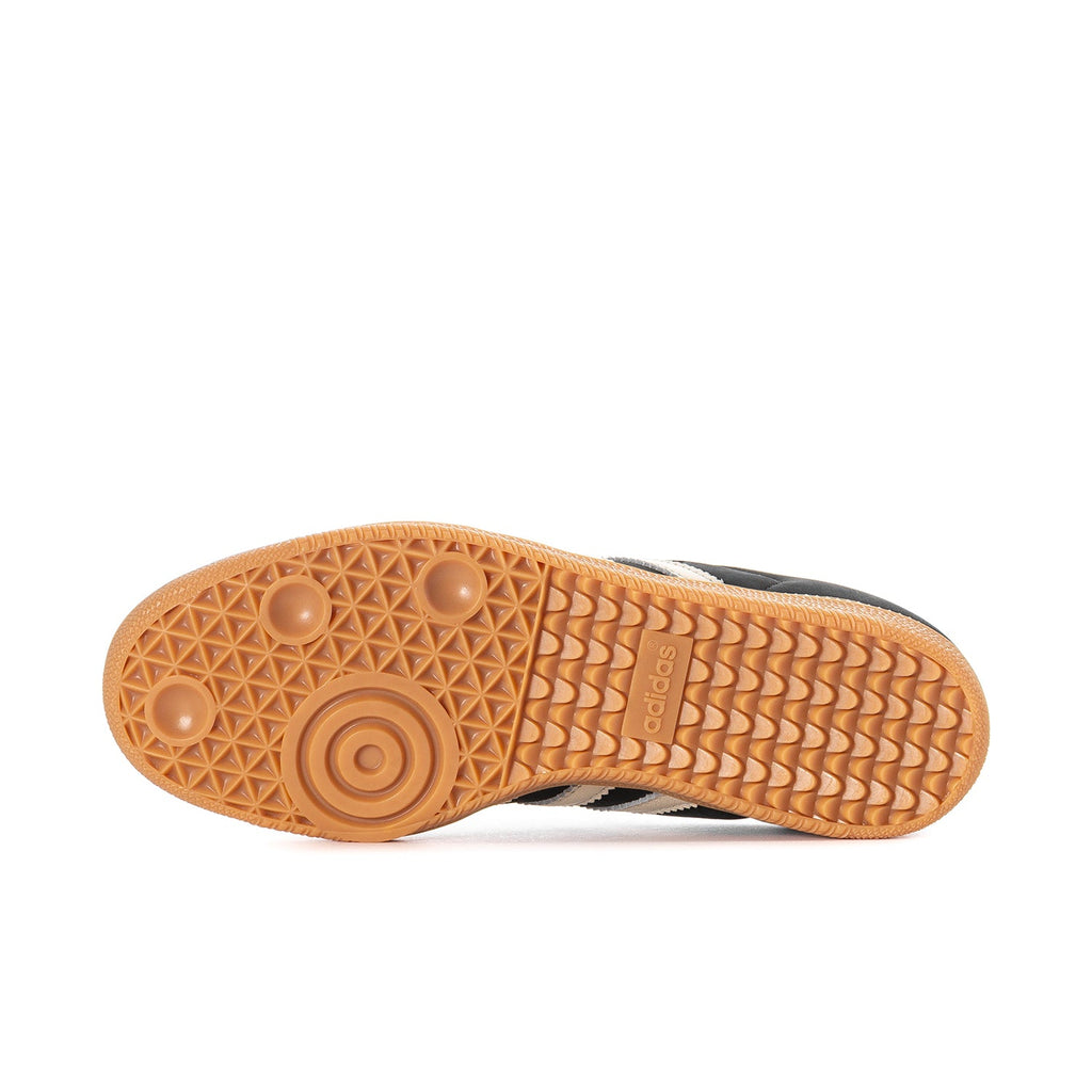 Adidas Samba OG women's gum rubber outsole with textured tread pattern and adidas marking.