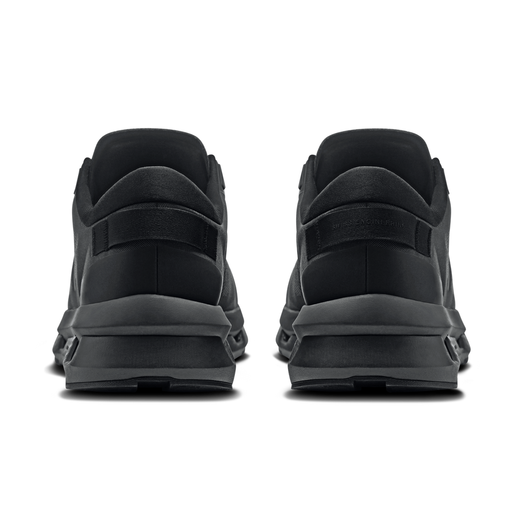 Men's On Cloudzone running shoes, rear view with padded collar and heel cushioning