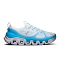 On Cloud X Tempo men's running shoes, white/ivory and blue lace-up mesh upper