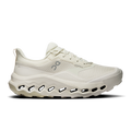 Women's waterproof running shoes, ivory mesh upper with lace-up and Cloud-style sole