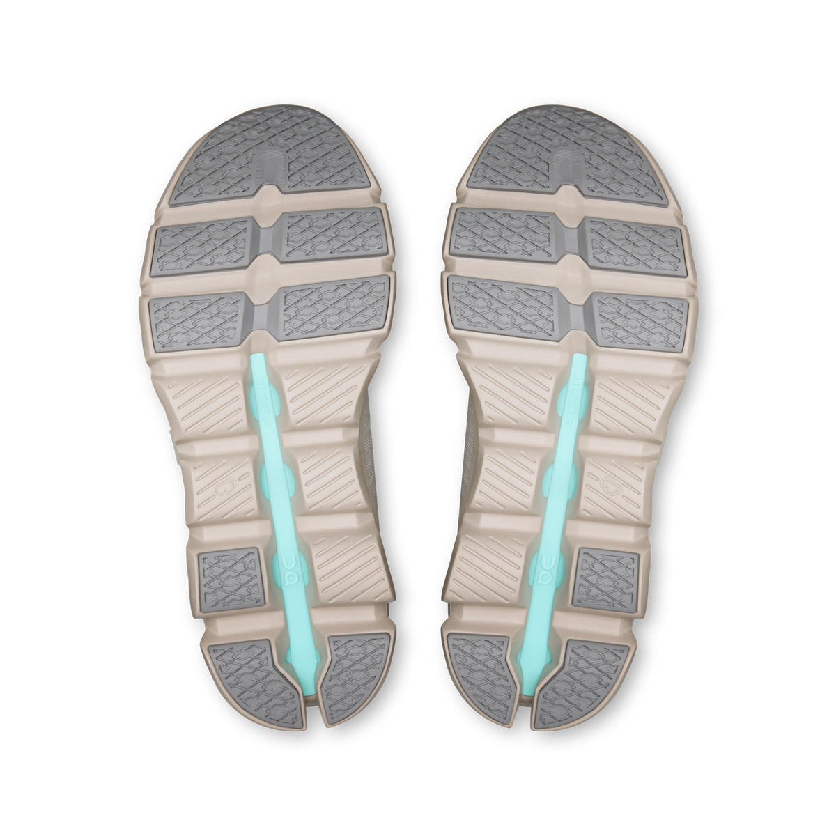Cloudswift 4 outsole view with gray traction pads and light blue cushioning pods