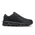 On women's Cloudzone running shoe in black, mesh upper with lace-up closure