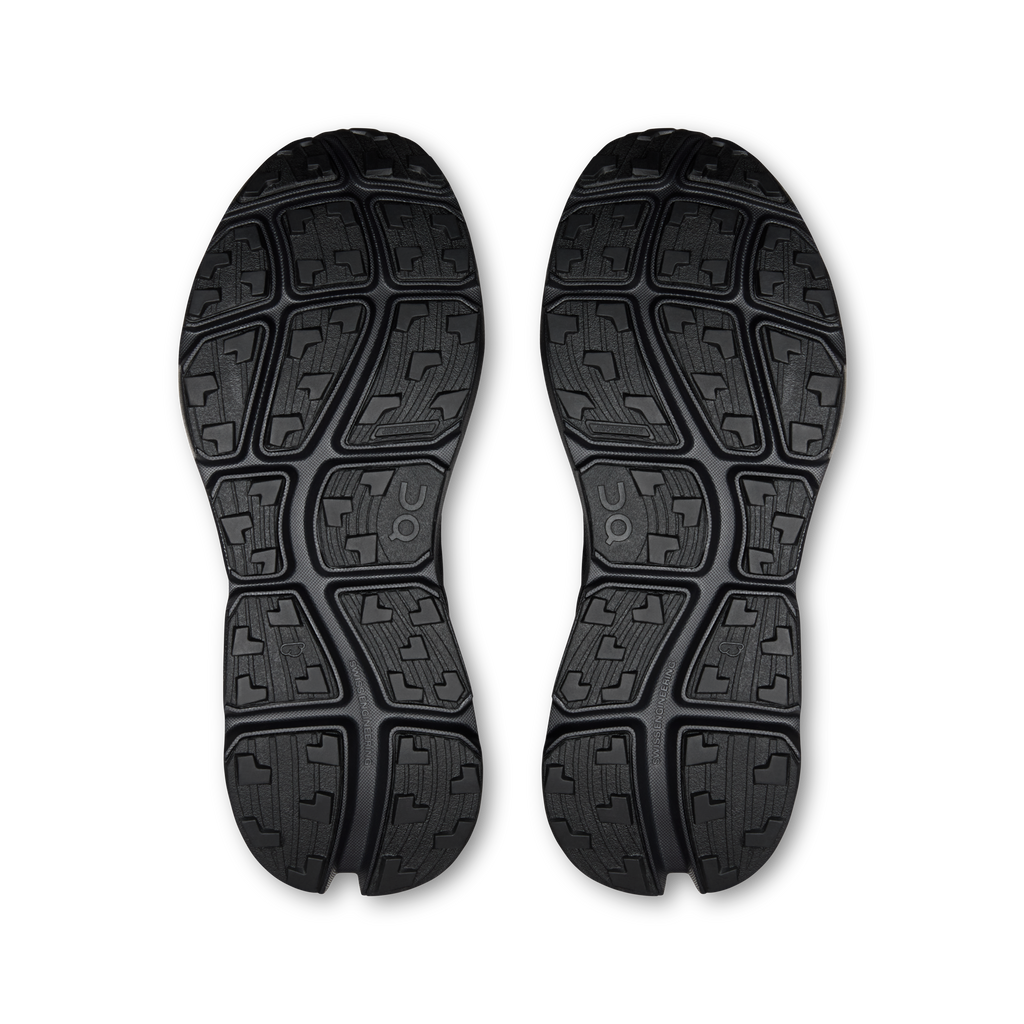 On Cloudsoma Hike men's black shoe outsoles with patterned rubber tread