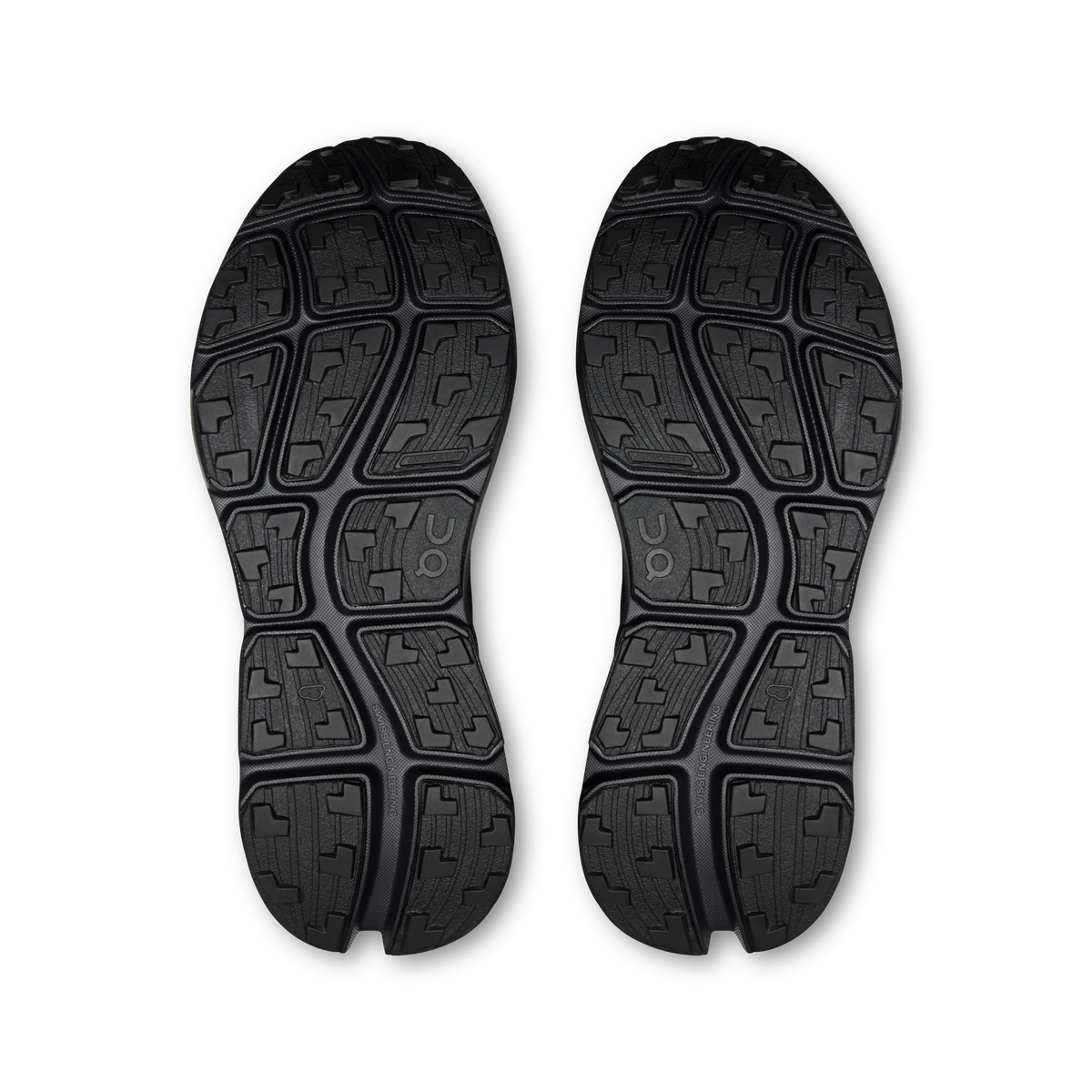 On Cloudsoma Hike men's black shoe outsoles with patterned rubber tread