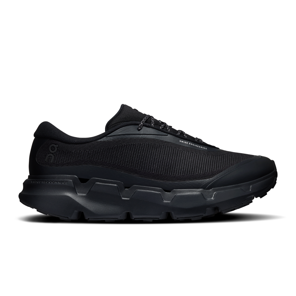On Cloudsoma Hike men's black trail shoes with mesh upper and rubber tread sole
