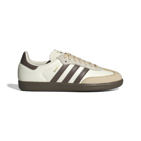 Adidas Samba OG low-top sneakers, off-white, dark stripes, gum rubber sole