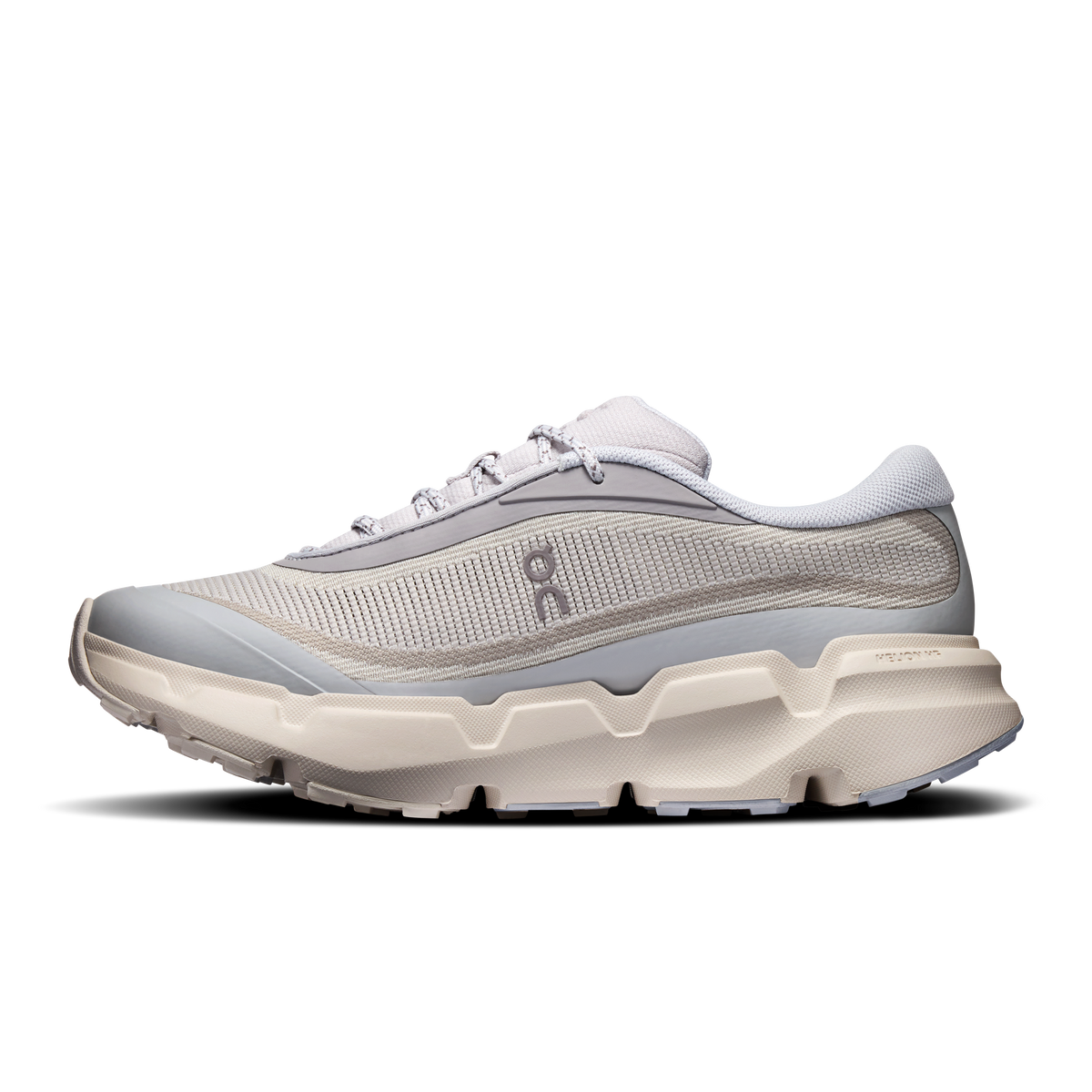 On Cloudsoma Hike shoes for women, side profile, lace-up mesh with chunky cushioning sole.