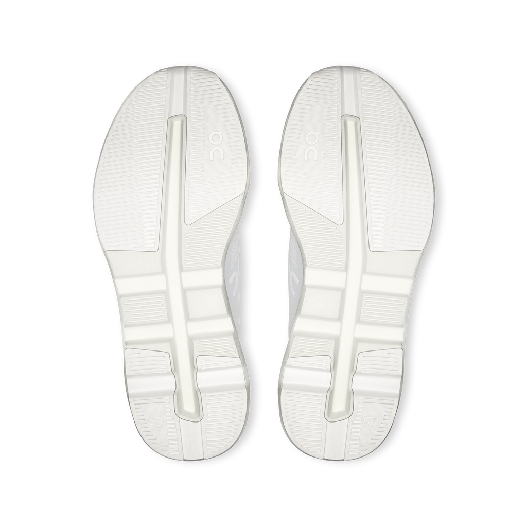On Cloudzone shoe outsoles, white rubber tread with On logo