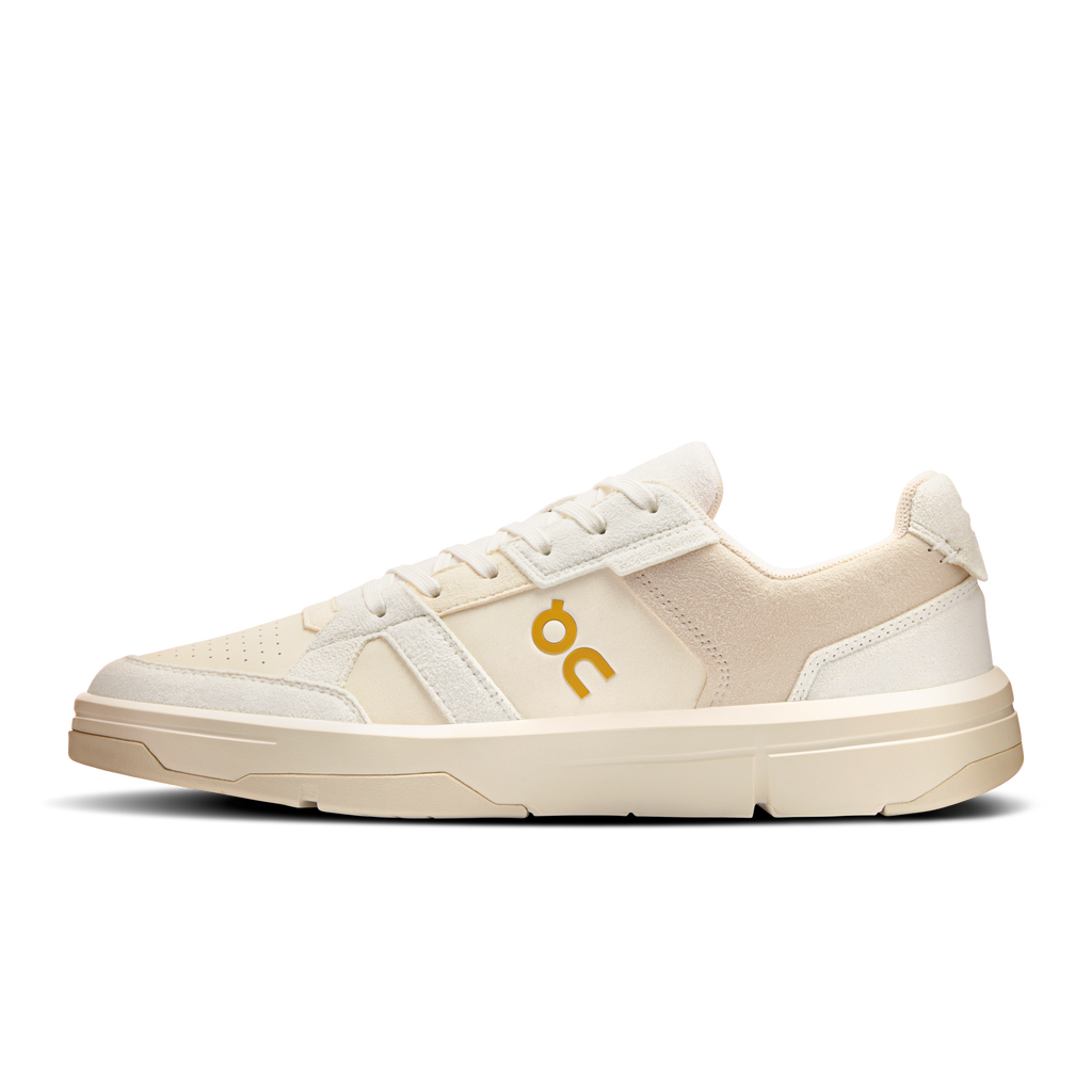 Ivory On Roger Ace sneakers, lace-up with stitched panels and padded collar