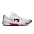 Men's On Running Roger Pro Fire shoes, white with black logo and pink accents