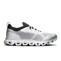 Women’s white/black lace-up running sneakers with mesh upper and CloudTec sole