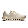 Women's running shoes, light beige mesh upper with CloudTec-style cutout sole