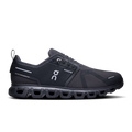 On Running men's waterproof shoes in black, lace-up knit upper with logo