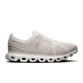 Women's running shoes in pearl and white, lace-up mesh with CloudTec sole.