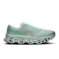 Men's wide running shoes in light blue with green laces and CloudTec outsole