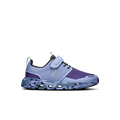 Kids' light blue and purple running shoes with Cloud-style cushioning