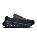 Women's waterproof running shoes, black mesh uppers, lace-up, CloudTec pod sole