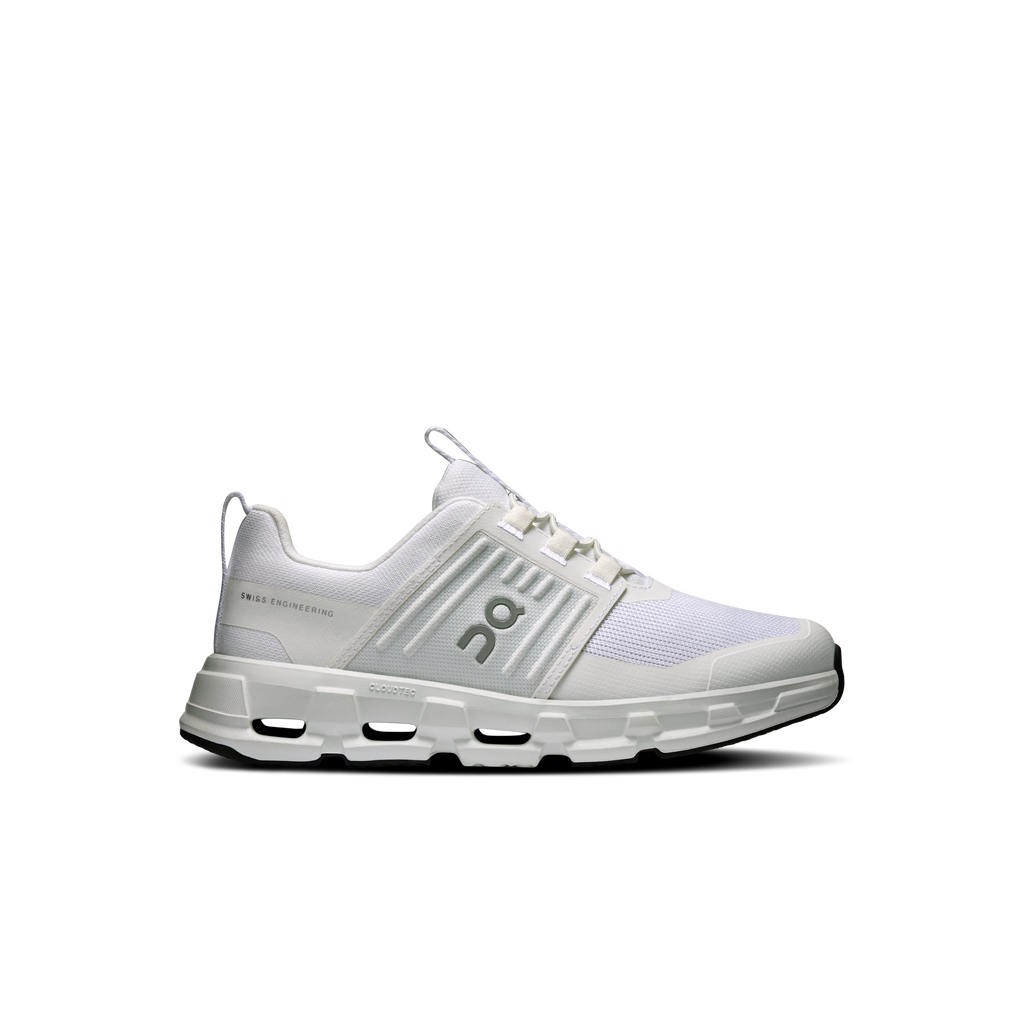 Kids' Cloudswift running shoes, white upper with cushioned pod sole