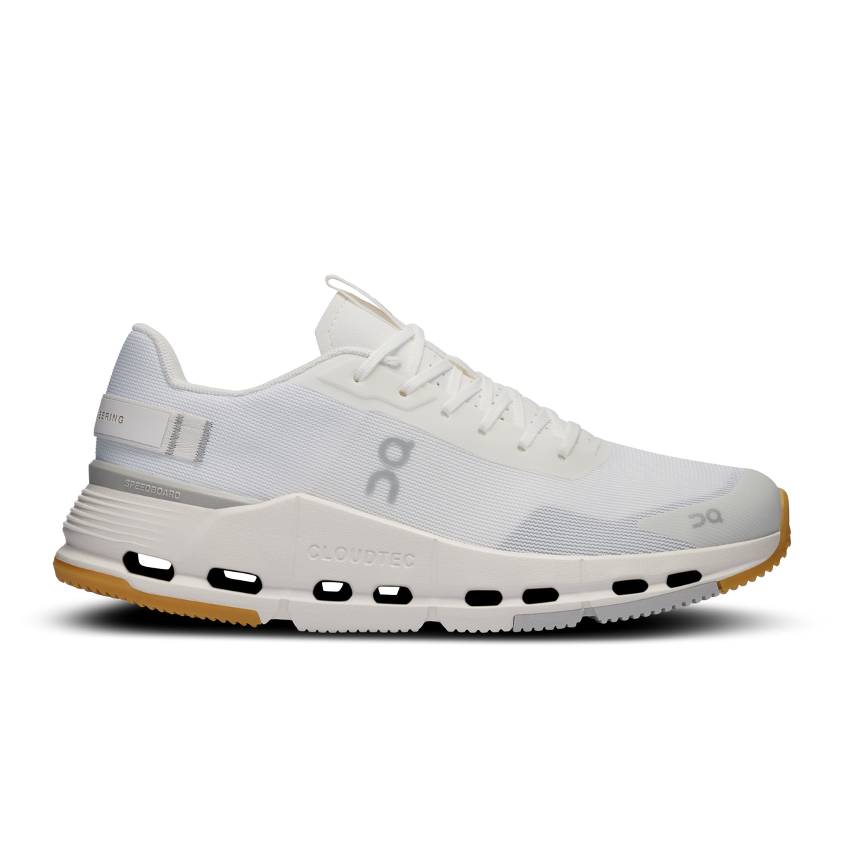 Women's Cloudnova Form 2 running shoes in white and ivory with rubber cloud pods