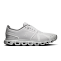 Women’s On Cloud 6 running shoes in light gray with black accents, side view
