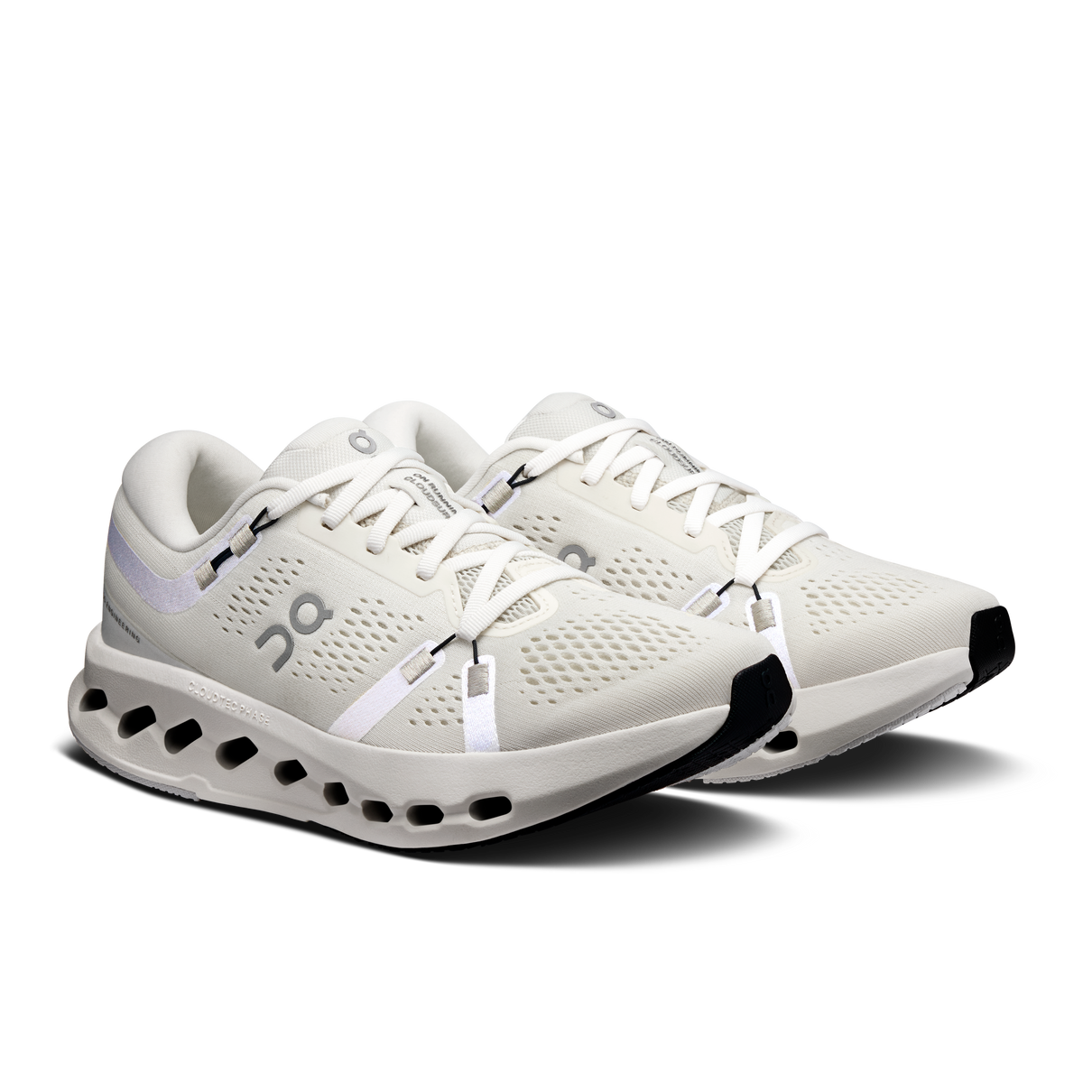 Ivory women's running shoes, lace-up design with CloudTec-style foam pods