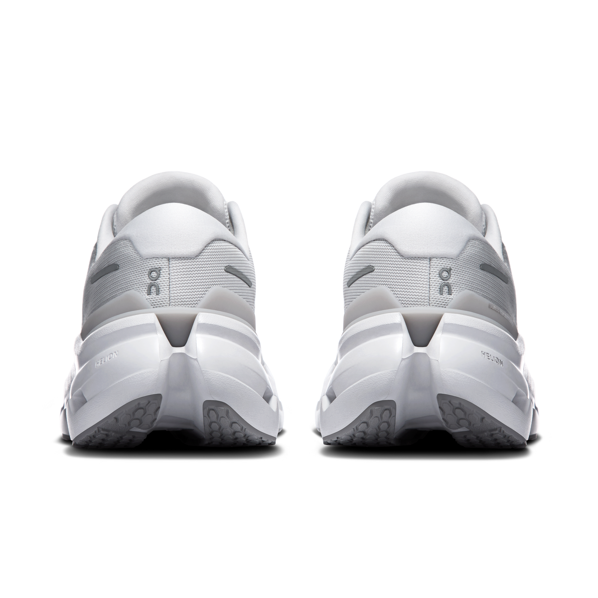 Women's Cloudrunner 3 running shoes, back view, padded collar and gray heel panel