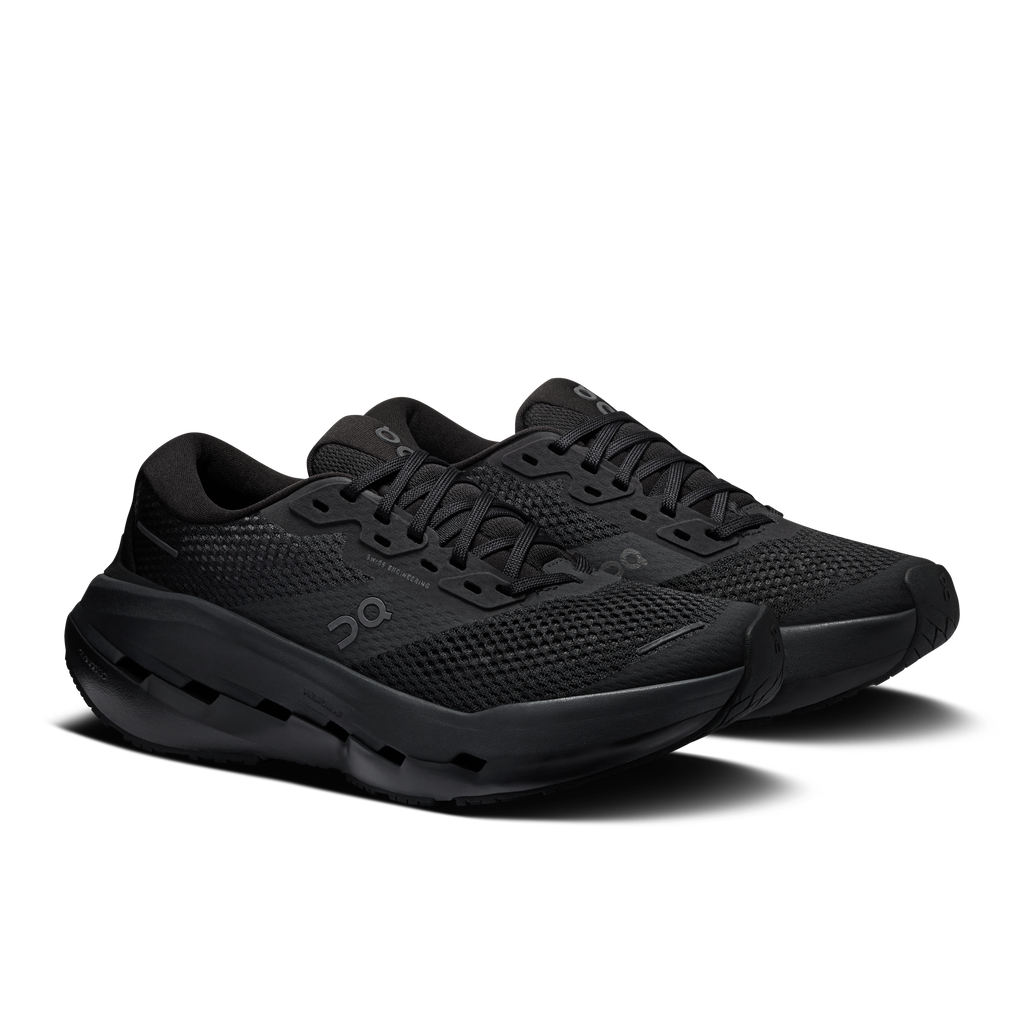 Women's Cloudrunner 3 Max running shoes, black mesh upper, grippy outsole