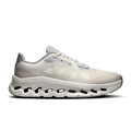 Women's ivory and alloy running shoes with lace-up and Cloud-style cushioning
