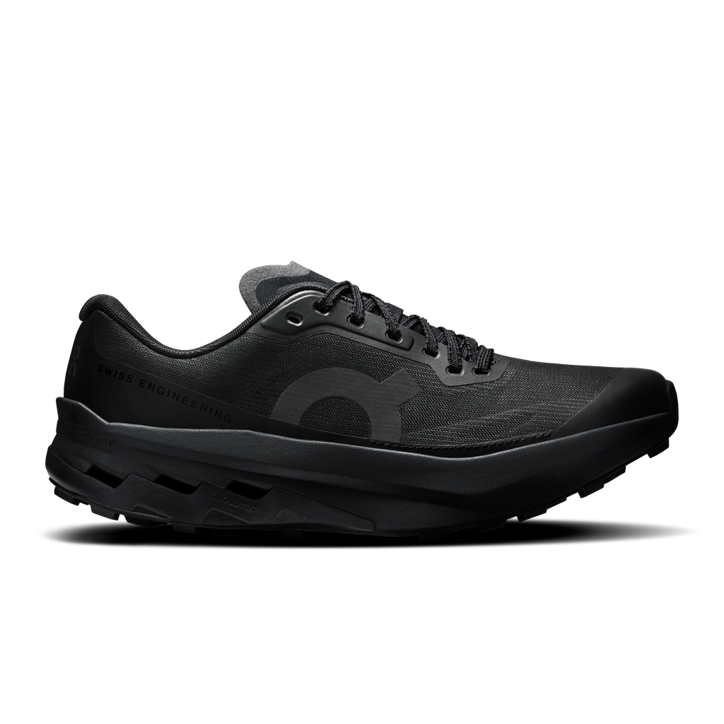 Women's black running shoes, lace-up low-top with rubber sole