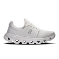 Women's On Cloudswift running shoes, white mesh upper with lace-up front