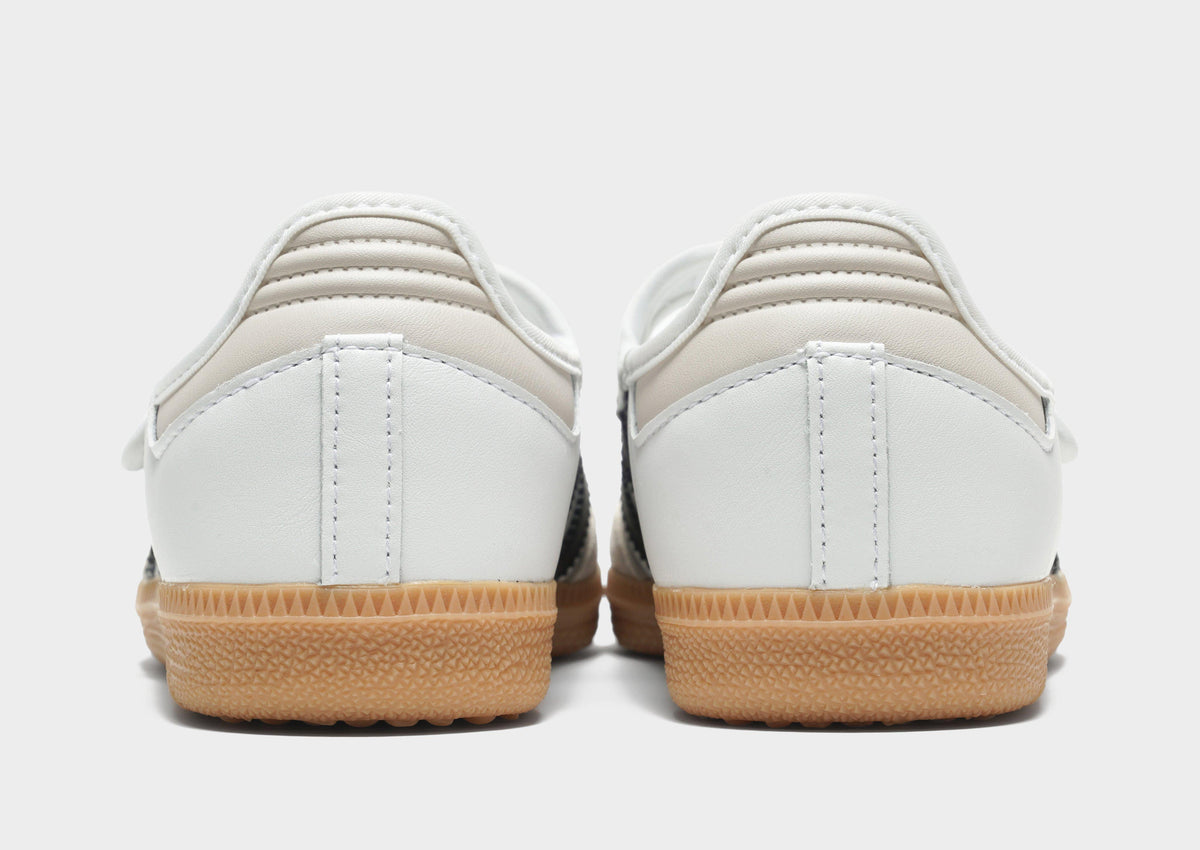 Kids' Samba Jane sneakers back view with white heel tabs and gum outsole