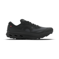Men's On running shoes, black mesh upper with lace-up and cushioned sole