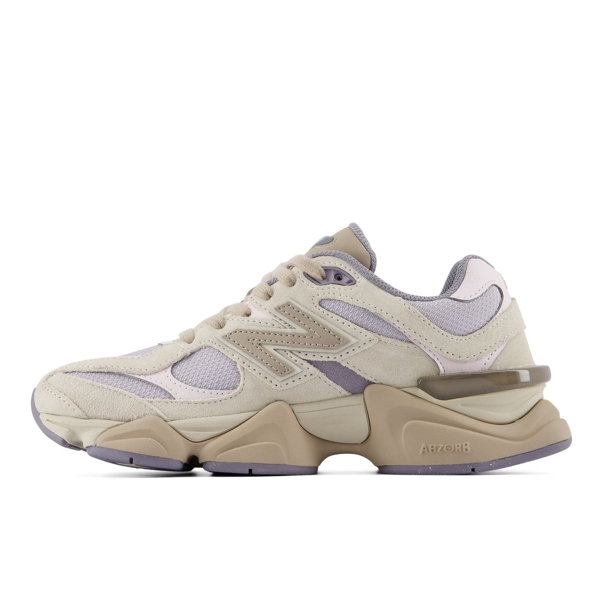 New Balance 9060 unisex sneakers, close side view showing cushioned heel and sole