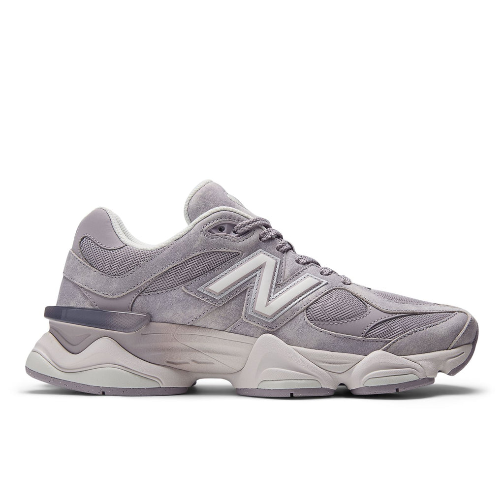 New Balance 9060 sneakers, truffle and sea salt colorway with mesh upper