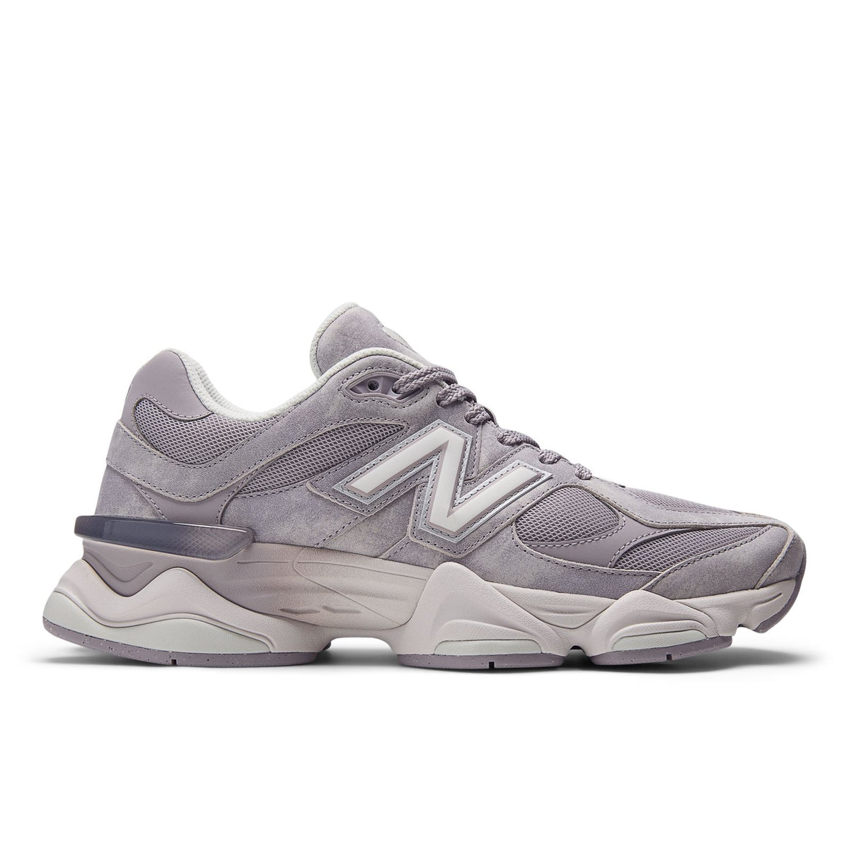 New Balance 9060 sneakers, truffle and sea salt colorway with mesh upper