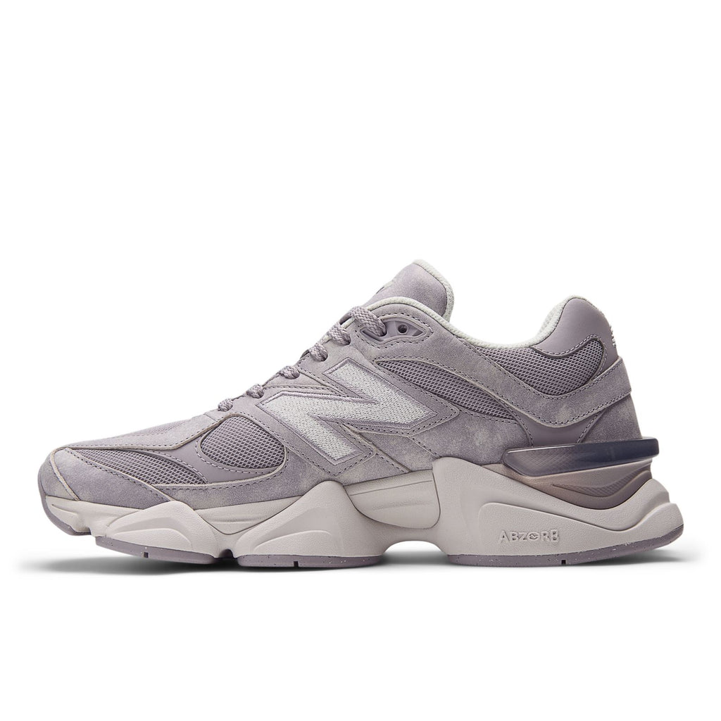 New Balance 9060 sneakers, angled view with ABZORB heel and layered panels