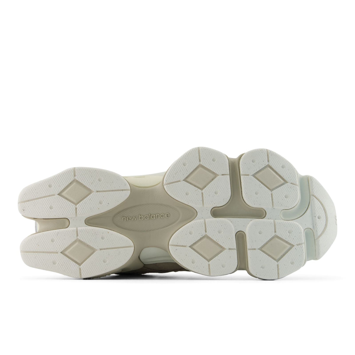 New Balance 9060 unisex outsole view with textured rubber traction and ABZORB branding